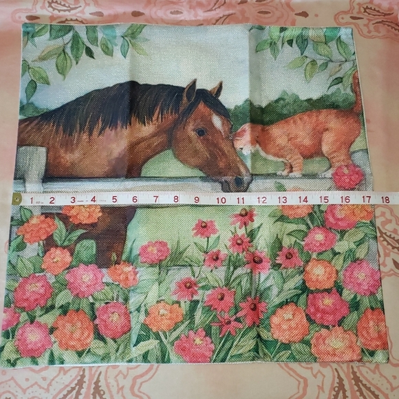 Horse Pillow Cover. Cat Pillow Cover. Farm Ranch - Picture 10 of 12
